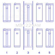 Load image into Gallery viewer, King Engine Bearings Nissan Datsun A12/(Size +0.25mm) Main Bearing Set King Engine Bearings
