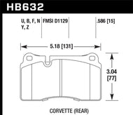 Hawk 2005 Aston Martin DB9 LTS Street Front Brake Pads Brake Pads - OE Hawk Performance   
