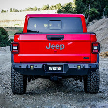 Load image into Gallery viewer, Westin 2020 Jeep Gladiator w/Sensors WJ2 Rear Bumper w/Sensor - Textured Black Westin
