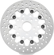 Twin Power 84-17 Big Twin Exc 08-17 FLH FLT Rear 11.5 Floating Rotor Silver Mesh TwinPower