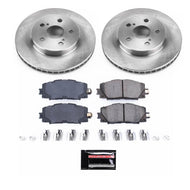 Power Stop 17-19 Toyota Prius Prime Front Semi-Coated Rotor Kit Brake Kits - Performance Blank PowerStop   