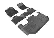 3D MAXpider 2015-2020 GMC Yukon Xl Kagu 1st & 2nd & 3rd Row Floormats - Black | L1GM01501509