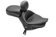 Mustang 07-15 Honda VT750C2 Spirit,10-20 Phantom Wide Tour 2PC Seat w/Dr Backrest Studs - Black Misc Powersports Mustang Motorcycle   