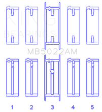 Load image into Gallery viewer, King Engine Bearings Hyundai G4Ed/G4Ae/G4Fk (Size +0.25mm) Main Bearing Set King Engine Bearings
