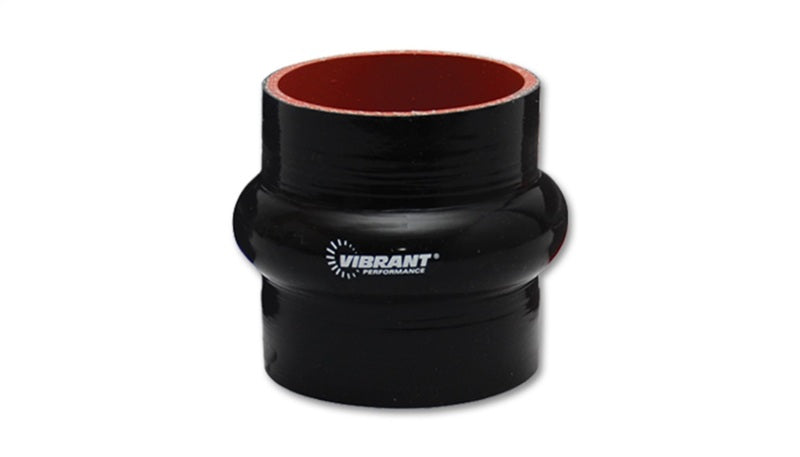 Vibrant 4 Ply Reinforced Silicone Hump Hose Connector - 1.5in I.D. x 3in long (BLACK) Silicone Couplers & Hoses Vibrant