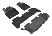 Load image into Gallery viewer, 3D MAXpider 2011-2020 Infiniti QX80/QX56 Kagu 1st &amp; 2nd &amp; 3rd Row Floormats - Black | L1IN01601509
