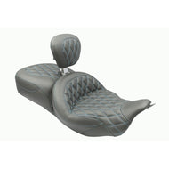 Mustang 08-25 Harley FL Touring Rd King Sp, Rd Glide Ltd, Dble Diamond ST Backrest - Black/SB | 89556SB