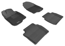 Load image into Gallery viewer, 3D MAXpider 2008-2012 Chevrolet Malibu Kagu 1st &amp; 2nd Row Floormats - Black | L1CH04801509
