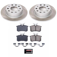 Power Stop 12-18 Volkswagen Jetta Rear Semi-Coated Rotor Kit Brake Kits - Performance Blank PowerStop   