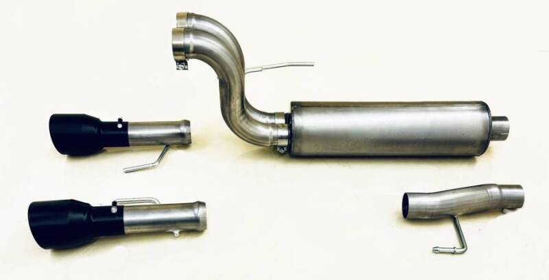 Gibson 2024 Ford F150 5.0L Black Elite Stainless Steel Split Rear Exhaust Catback Gibson   