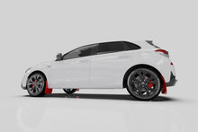 Load image into Gallery viewer, Rally Armor 19-21 Hyundai Elantra GT N Line/i30 Black UR Mud Flap w/Red Logo Mud Flaps Rally Armor   
