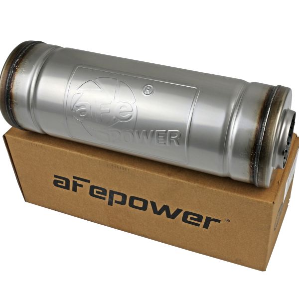 afe MACH Force-Xp Muffler 2-1/2 IN ID Center/Center x 9 IN Dia. x 14 IN L - Round Body aFe