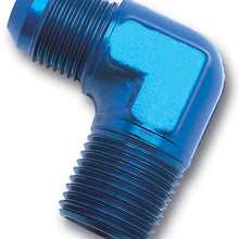 Load image into Gallery viewer, Russell Performance -6 AN to 1/4in NPT 90 Degree Flare to Pipe Adapter (Blue) Russell
