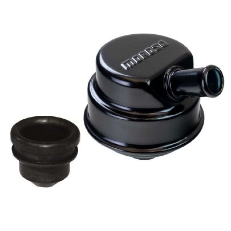 Moroso 1-1/4in ID Push-In Oil Separator Breather - Black Moroso