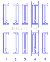 Load image into Gallery viewer, King Engine Bearings ChevrolET 121Ci/Ln2 134Ci Fl O/S 010 (Size +0.50mm) Main Bearing Set King Engine Bearings
