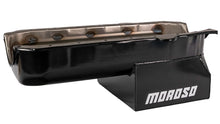 Load image into Gallery viewer, Moroso Pre-85 Chevrolet Small Block (w/Passenger Side Dipstick) Wet Sump 7qt 8in Steel Oil Pan - Blk Moroso
