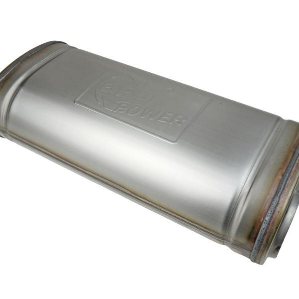 afe MACH Force-Xp Muffler 2-1/2 IN Dual Inlet/Dual Outlet 5 IN H x 8 IN W x 18 IN L - Oval Body aFe