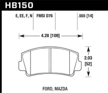 Load image into Gallery viewer, Hawk 79-84 Mazda B2000 / 70-74 RX-2 / 74-78 RX-4 / 79-85 RX-7 Blue 9012 Front Race Brake Pads Brake Pads - Racing Hawk Performance   
