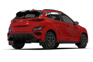 Rally Armor 2022 Hyundai Kona N Line Black UR Mud Flap w/ White Logo Mud Flaps Rally Armor   