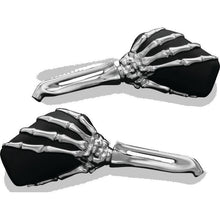 Load image into Gallery viewer, Kuryakyn Misc Powersports Kuryakyn Skeleton Hand Mirrors Chrome/Black
