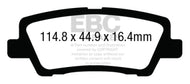 EBC 12+ Cadillac ATS 2.0 Turbo Ultimax2 Rear Brake Pads Brake Pads - OE EBC   