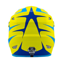 Load image into Gallery viewer, Answer 26 AR1 Mototown Helmet Matte Hyper Acid/Cyan/Dark Blue - XL
