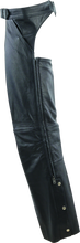 Load image into Gallery viewer, River Road Plains Leather Chaps Black - Large Misc Powersports River Road   

