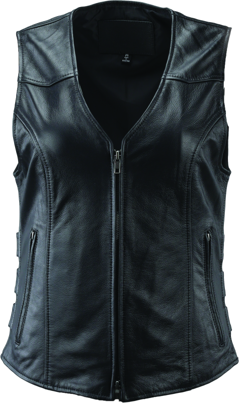 Kuryakyn Leather By River Road Plains Leather Vest Black Womens - XL Vests Kuryakyn
