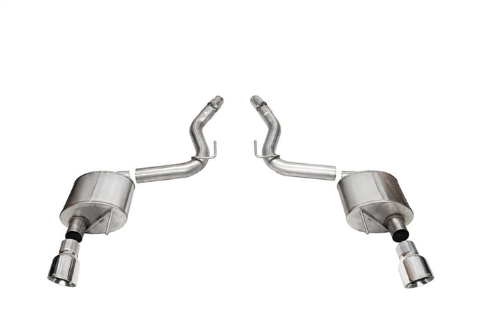 Corsa 2024 Ford Mustang Sport Axle-Back Dual Rear Exit with 4.5in Polished Pro-Series Tips Axle Back CORSA Performance   