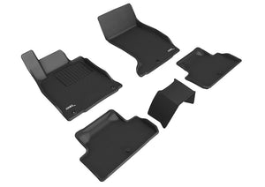 3D MAXpider 2019-2023 Genesis G70 AWD Kagu 1st & 2nd Row Floormats - Black Floor Mats - Rubber 3D MAXpider   