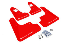 Load image into Gallery viewer, Rally Armor 08-17 Mitsubishi EVO X Red UR Mud Flap w/ White Logo Mud Flaps Rally Armor   
