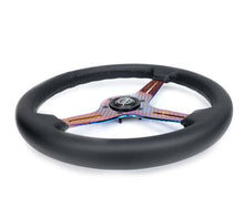 Load image into Gallery viewer, NRG Light Weight Gaming Steering Wheel - 350mm 3 NeoChrome Silver Spokes Perforated Leather | ST-018MC-PR
