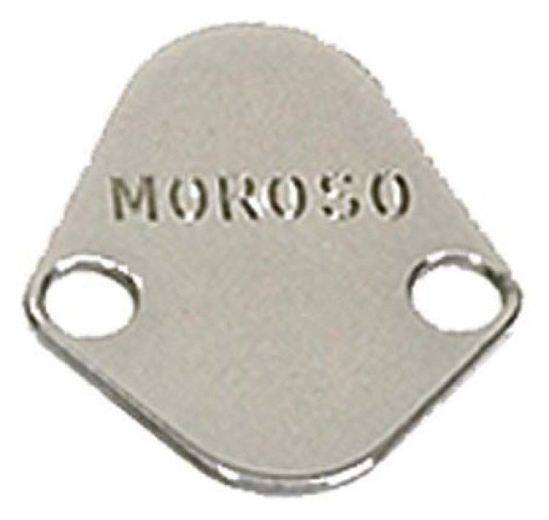 Moroso Chevrolet Big Block/Chrysler 273-440/Ford Fuel Pump Block-Off Plate - Chrome Plated Steel Block Off Plates Moroso