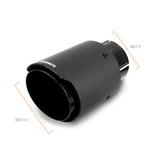 Load image into Gallery viewer, Mishimoto Carbon Fiber Muffler Tip 3in Inlet 4in Outlet Black Muffler Mishimoto   
