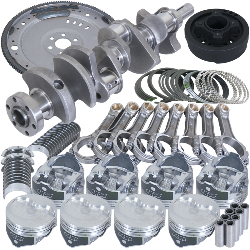 Eagle Ford 302 3.400in Crank 5.400in I-Beam Rod 4.000in Piston Damper/157 Tooth FP Balanced Assembly Eagle