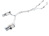 AWE Tuning Audi B9 S4 SwitchPath Exhaust - Non-Resonated (Silver 102mm Tips) Catback AWE Tuning
