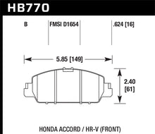 Load image into Gallery viewer, Hawk 13-17 Honda Accord HPS 5.0 Front Brake Pads Brake Pads - Performance Hawk Performance   
