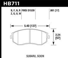 Load image into Gallery viewer, Hawk 13 Subaru BRZ/13 Legacy 2.5i / 13 Scion FR-S DTC-60 Front Race Brake Pads Brake Pads - Racing Hawk Performance   
