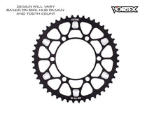 Load image into Gallery viewer, Vortex Racing V4 44 Tooth 530 Rear Sprocket - Black | 527ZKV4-44
