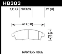 Load image into Gallery viewer, Hawk 99-05 Cadillac Excursion / 99-04 Ford F-250/F-350 Super Duty Pickup Rear LTS Street Brake Pads Brake Pads - OE Hawk Performance   
