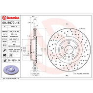 Brembo OE 14-15 Audi A6/A6 Quattro/12-16 S4/12-17 S5/17-20 Porsche Macan Friction Brake Disc | 09.B970.1X