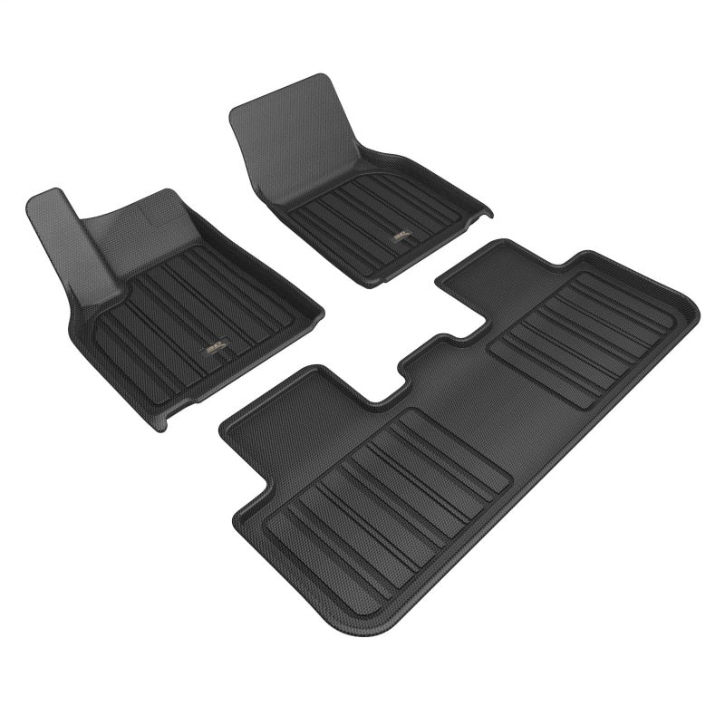 3D MAXpider 2026 Tesla Model Y Juniper Elitect 1st & 2nd Row Floormats - Black 3D MAXpider