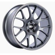 BBS CH-R 19x9.5 5x112 ET45 Satin Titanium Polished Rim Protector Wheel -82mm PFS/Clip Required | CH123TIPO