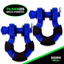 Load image into Gallery viewer, Rhino USA Shackle Kits Rhino USA 8T Super Shackle 2-Pack (Blue)
