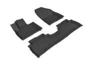 3D MAXpider 2016-2020 Kia Sorento 5-Seat Kagu 1st & 2nd Row Floormats - Black | L1KA03601509