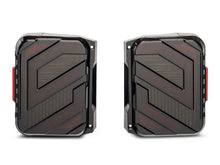 Load image into Gallery viewer, Raxiom 07-18 Jeep Wrangler JK Axial Series Trident LED Tail Lights- Blk Housing (Smoked Lens) Tail Lights Raxiom
