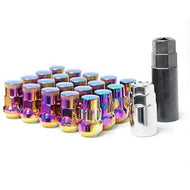 Wheel Mate Muteki SR35 Close End Lug Nuts w/ Lock Set - Blue 12x1.25 35mm | 32925UP