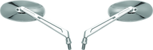 Load image into Gallery viewer, BikeMaster Oval Mirror Machined Arm w/10mm/Yam 10mm/HD Adapters - Pair - Chrome Misc Powersports Bike Master   

