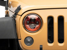Load image into Gallery viewer, Raxiom 07-18 Jeep Wrangler JK 7-In LED Headlights- Red Housing- Clear Lens Headlights Raxiom

