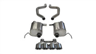 Corsa 17-19 Chevy Corvette Z06 (Grand Sport Only) 3in Axle Back Xtreme Exhaust Pol Quad 4.5in Tip Axle Back CORSA Performance